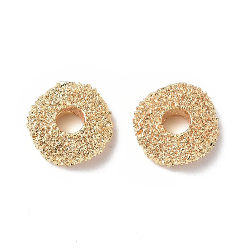 Disco, Separadores, Brass, Enchapado 18k, Beads