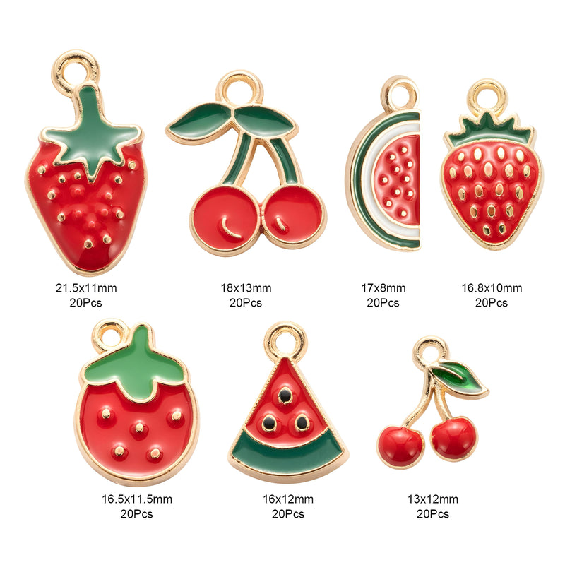 Fresa, Melón, Cherry, Alloy, Charm y Pendant