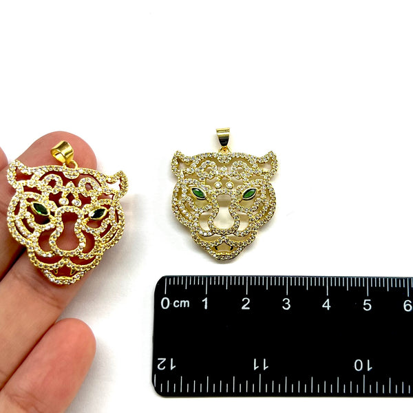 Tigre, Brass, Enchapado 18k, Charm y Pendant