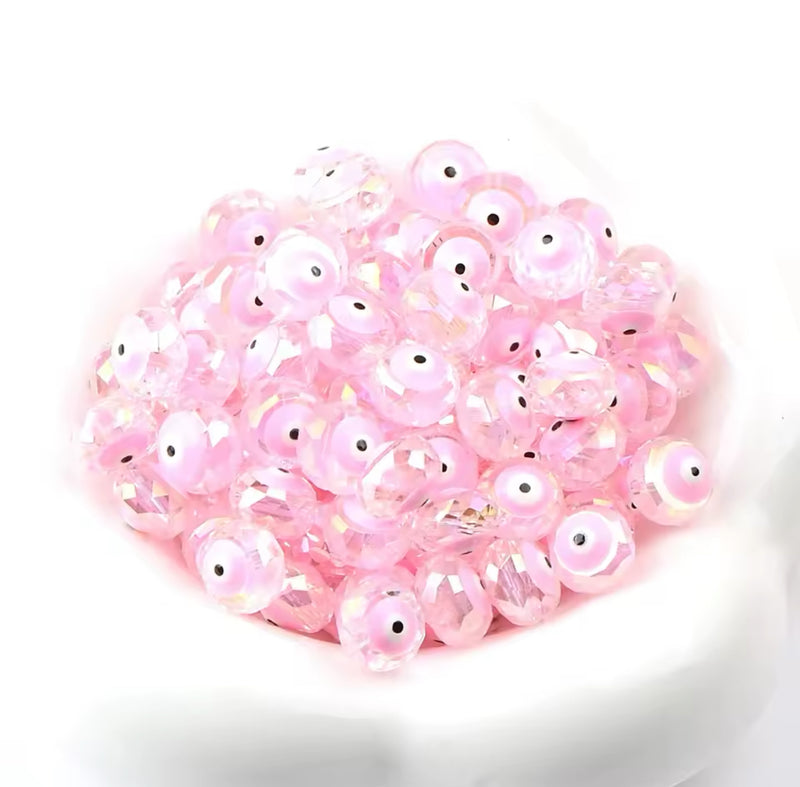 Ojo, Cristal Facetado, Beads