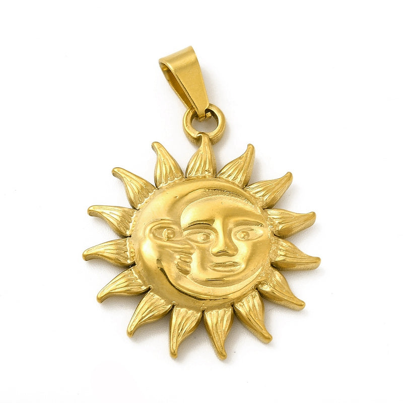 Sol, Stainless Steel, Charm y Pendant