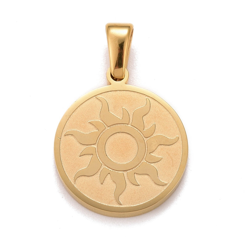 Sol, Stainless Steel, Charm