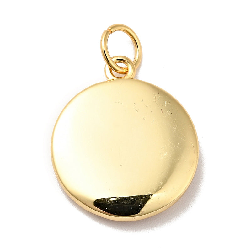 Planeta, Luna, Brass, Enchapado 18k, Charm y Pendant