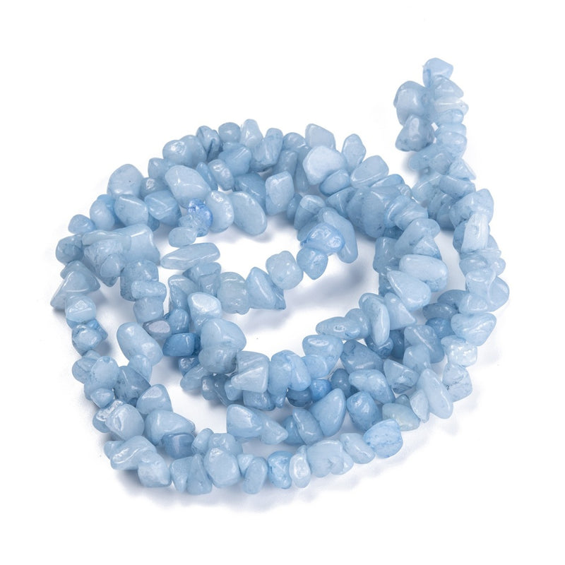 Aquamarine, Chips, Piedra, Beads