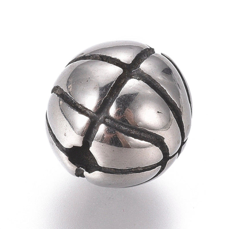 Baloncesto, Stainless Steel, Beads