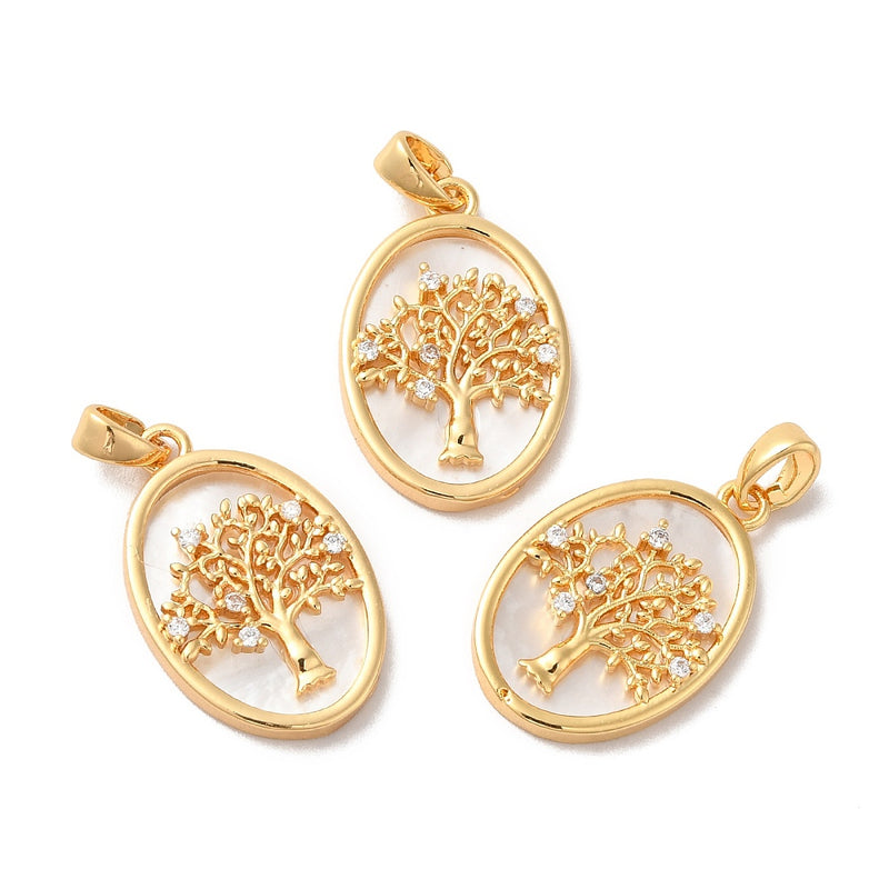 Arbol de la Vida, Brass, Enchapado18k, Charm y Pendant