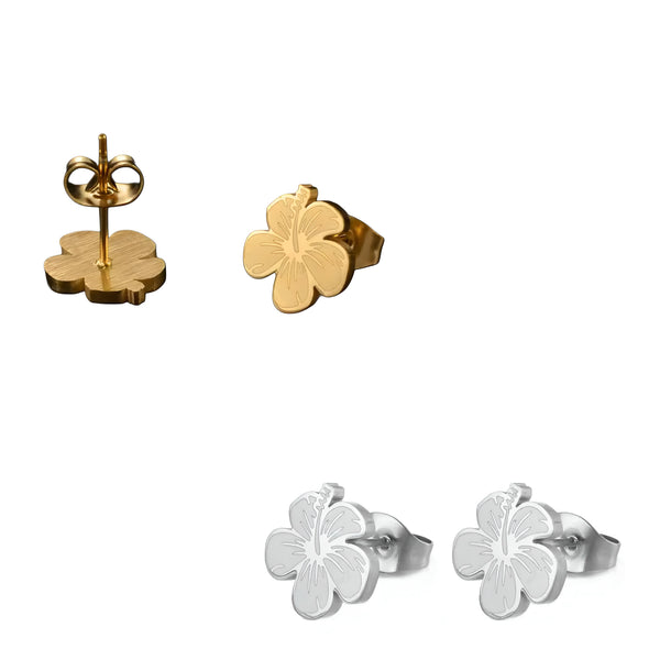 Flor de Maga, Amapola, Stainless Steel, Pantallas/Aretes