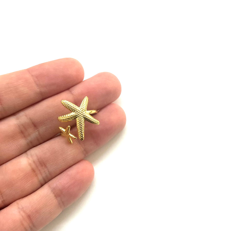 Estrella de Mar, Sortija Ajustable, Stainless Steel