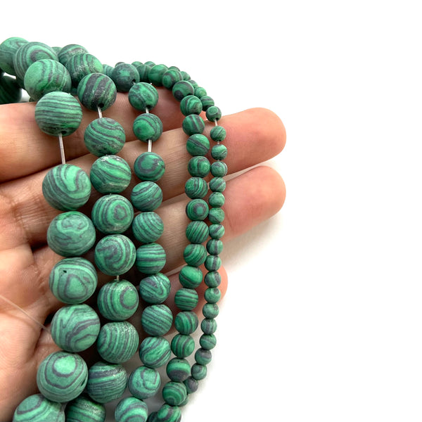 Malachite, Piedra, 4mm/6mm/8mm/10mm/12mm, Beads