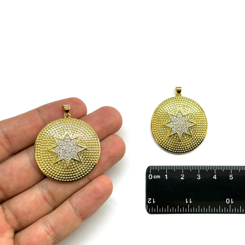 Estrella, Brass Enchapado 18k, Charm y Pendant