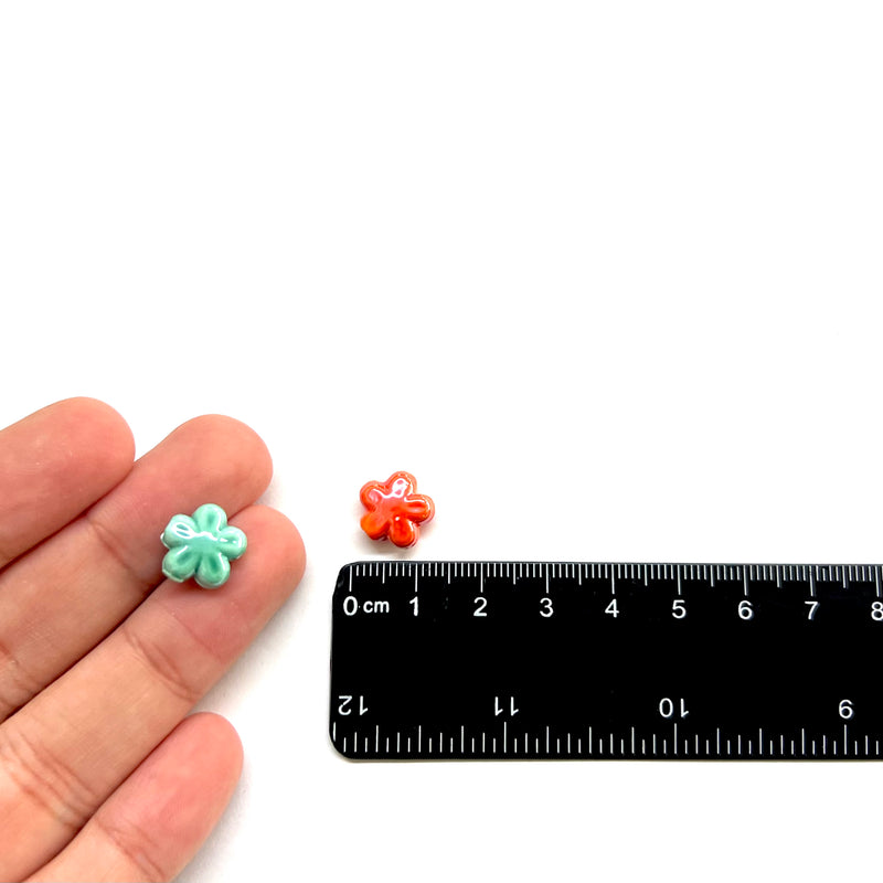 Flor, Porcelana, 11x11mm, Beads