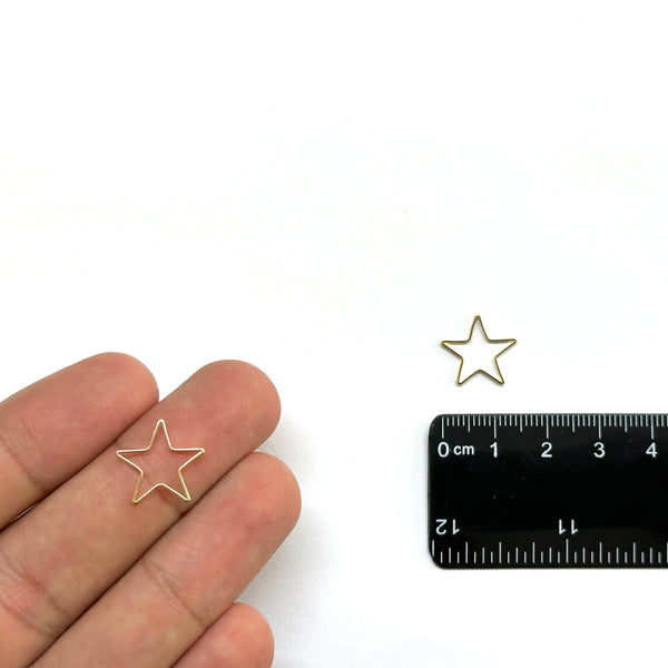 Estrella, Brass Enchapado 18k,Conector, Charm y Pendant