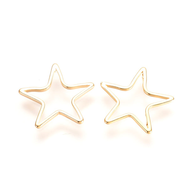 Estrella, Brass Enchapado 18k,Conector, Charm y Pendant