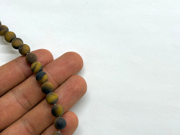 Ojo de Tigre Mate, Piedra, 8mm, Beads