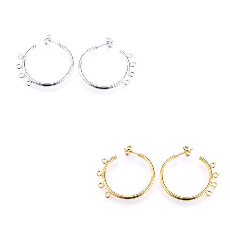 Pantalla de Aro con Argollas, Stainless Steel