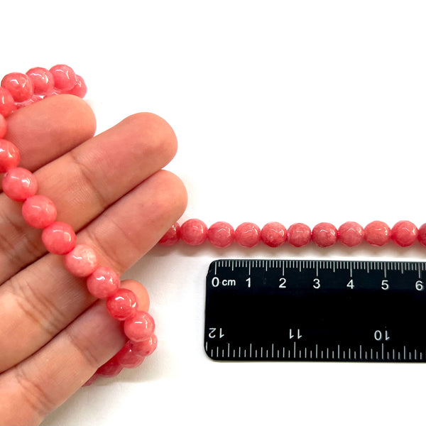 White Jade, Piedra Facetada, 8mm, Beads