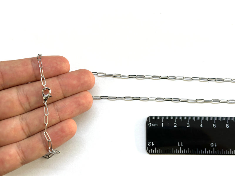 Cadena Paperclip Montada, Brass, 18.1”