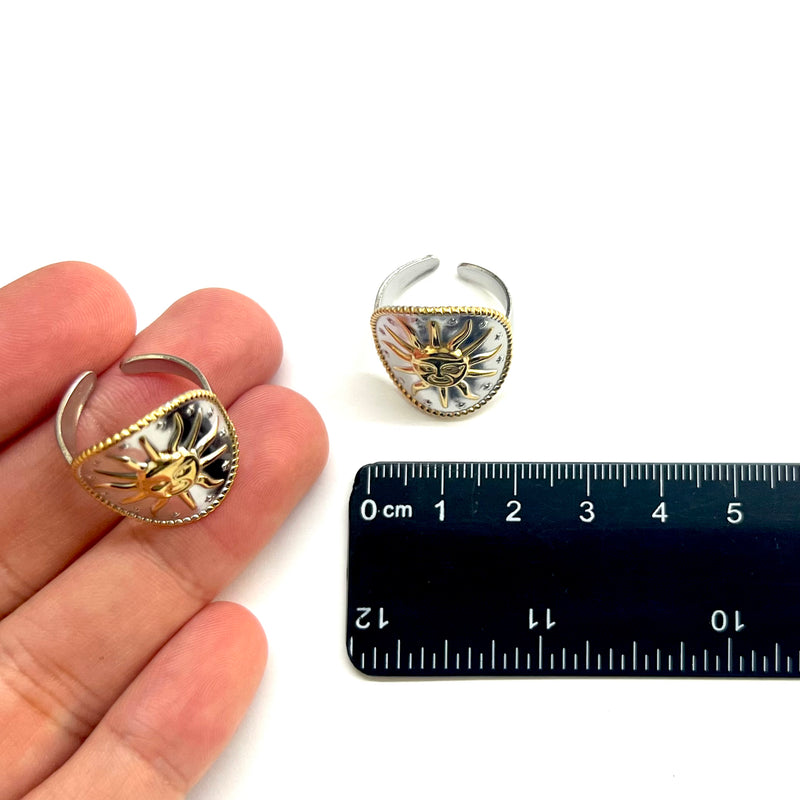 Sol, Sortija Ajustable, Stainless Steel