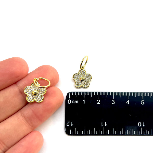 Flor, Enchapado 18k, Charm/Pendant
