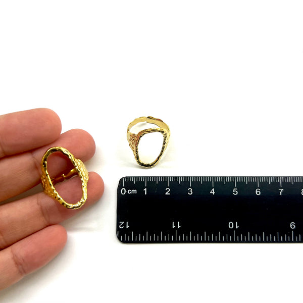 Ovalo, Sortija Ajustable, Stainless Steel