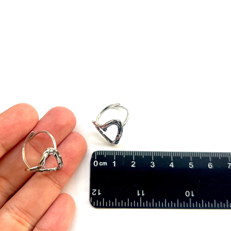 Corazón, Sortija Ajustable, Stainless Steel