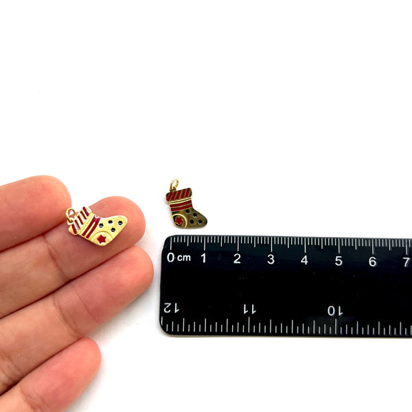 Media de Navidad, Navidad, Stainless Steel, Enchapado 14k, Charm/Pendant