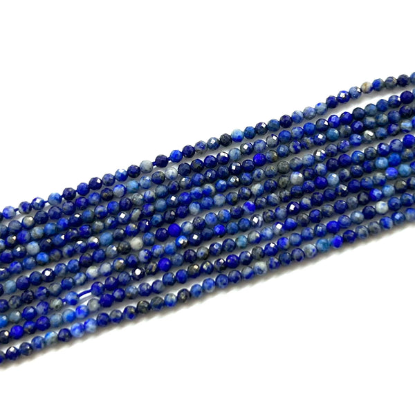 Lapis Lazuli, Piedra Facetada, 2mm, Beads