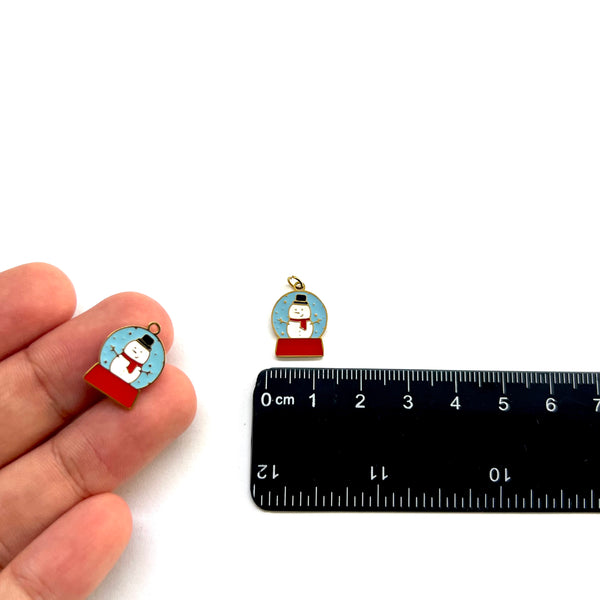 Muñeco de Nieve, Navidad, Stainless Steel, Enchapado 18k, Charm/Pendant