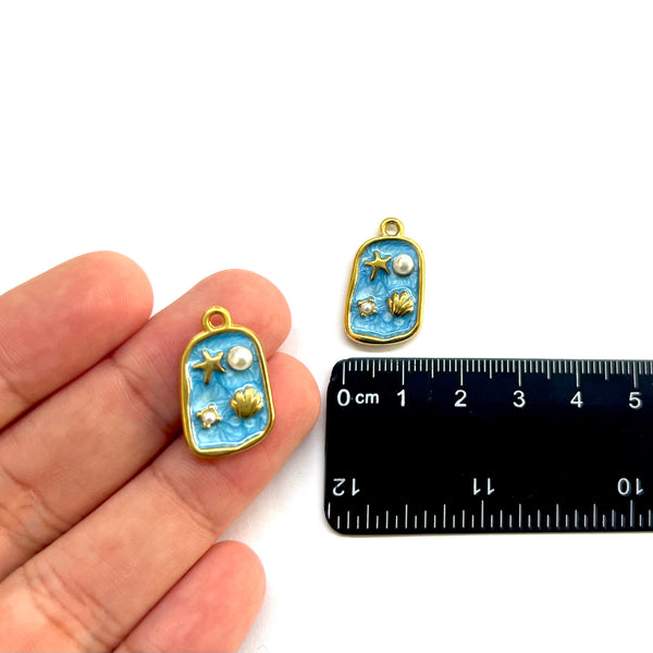 Estrella de Mar, Concha, Stainless Steel, Charm/Pendant