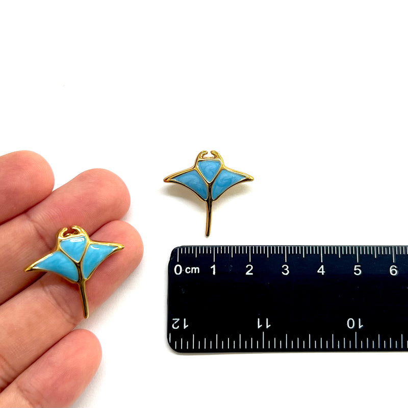 Mantarraya, Stainless Steel, Charm/Pendant – Deer Beads Store