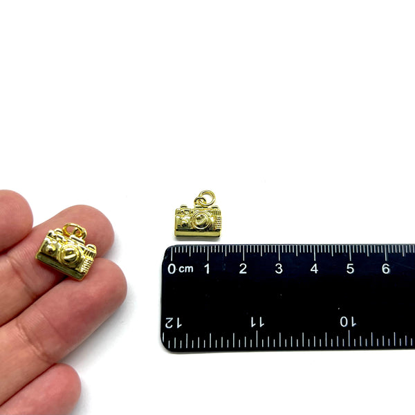 Cámara, Brass, Enchapado 18k, Charm/Pendant
