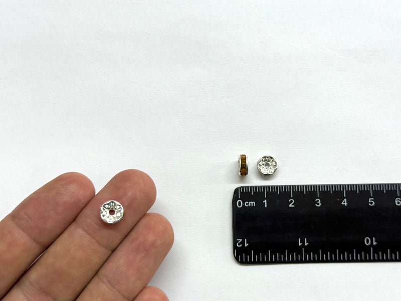 Separador con Rhinestone, 8mm