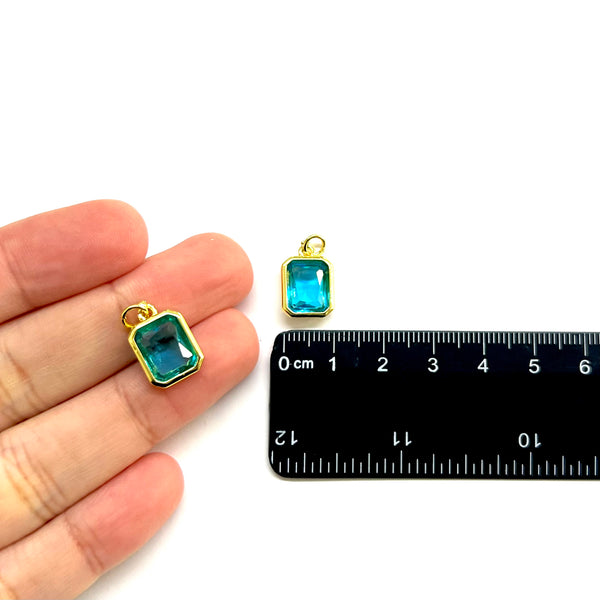 Cuadrado, Rhinestone, Stainless Steel, Charm/Pendant