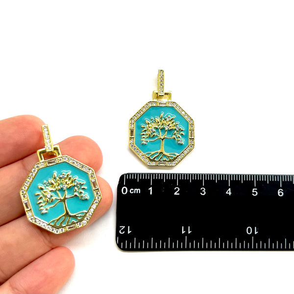 Árbol, Enchapado 18k, Charm/Pendant