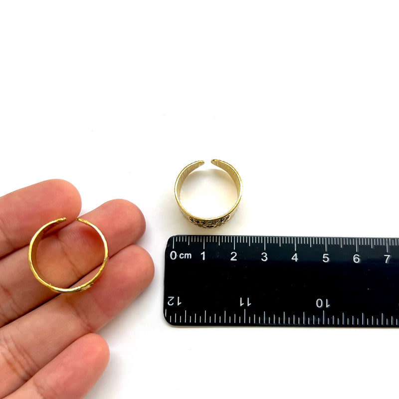 Ojo, Sortija Ajustable, Stainless Steel, Enchapado 18k