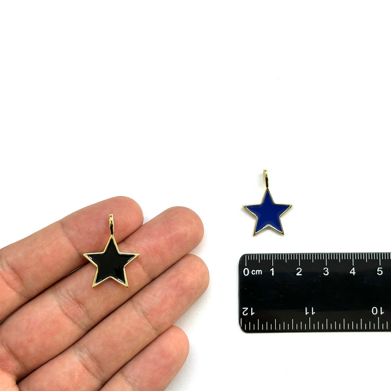 Estrellas, Brass Enchapado 16k, Charm y Pendant