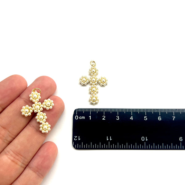 Cruz, Enchapado 18k, Charm/Pendant