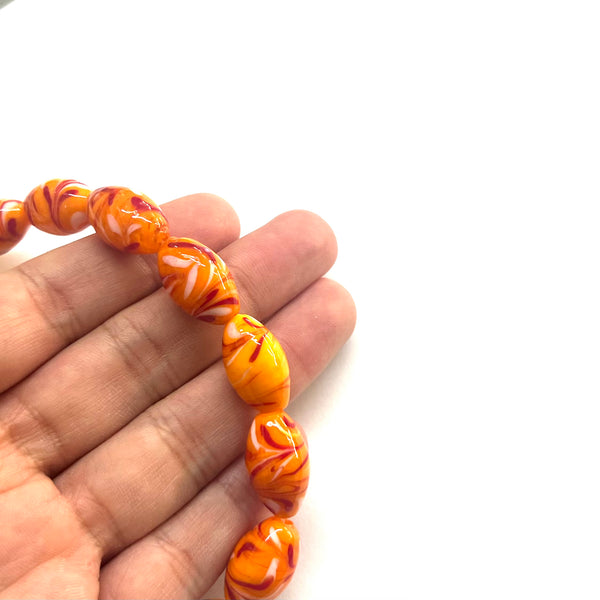 Ovalo, Cristal, Lampwork, Beads