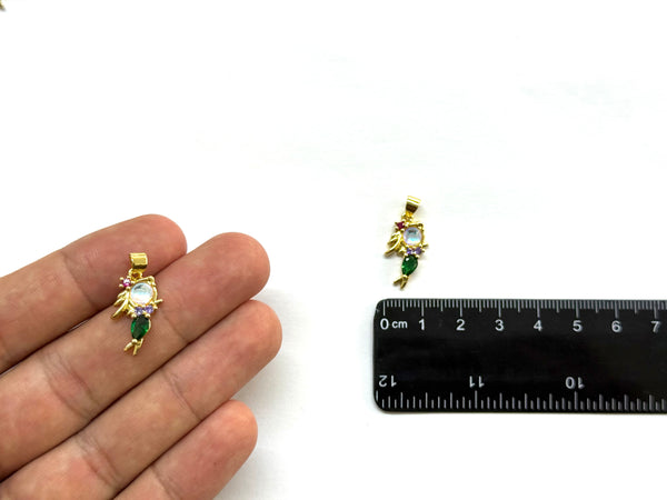 Sirena, Sirenita, Princesas, Personajes Animados, Enchapado 18k, Charm/Pendant