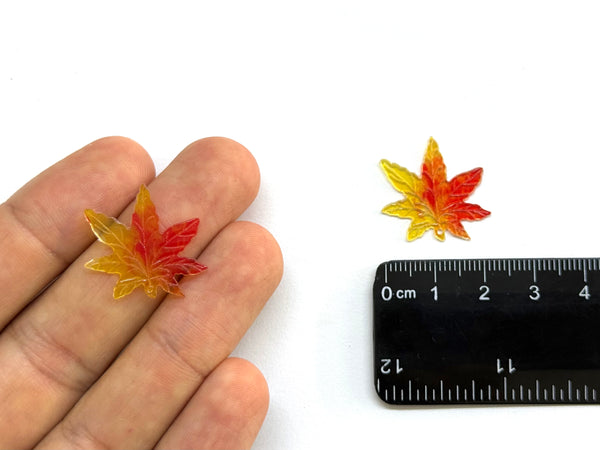 Hoja, Otoño, Acrílico, Charm/Pendant