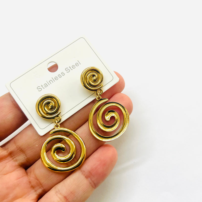 Espiral, Pantalla, Stainless Steel, Enchapado 18k