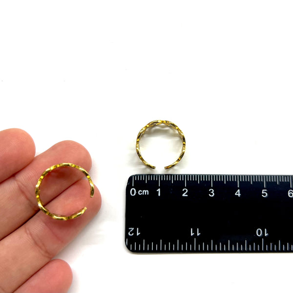 Símbolo de Paz, , Sortija Ajustable, Stainless Steel, Enchapado 18k