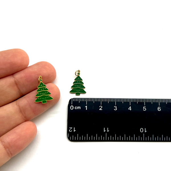 Árbol de Navidad, Navidad, Stainless Steel, Enchapado 14k, Charm/Pendant