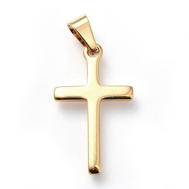 Cruz, Stainless Steel, Charm y Pendant