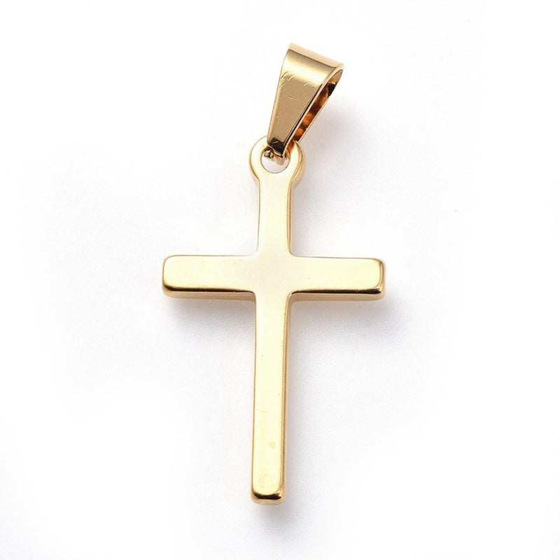 Cruz, Stainless Steel, Charm y Pendant