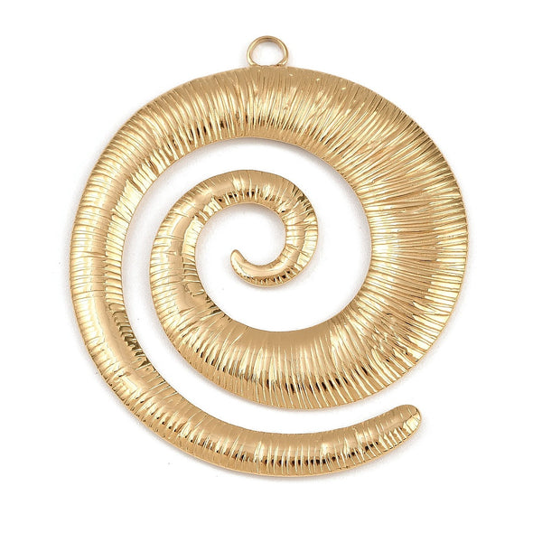 Espiral, Stainless Steel, Charm/Pendant