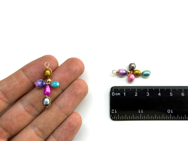 Cruz, Perla de Agua Dulce, Charm/Pendant