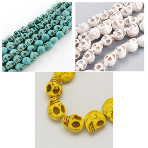 Calavera, Piedra Turquesa, Beads