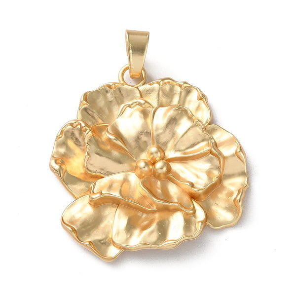 Flor, Alloy, Enchapado,Charm/Pendant