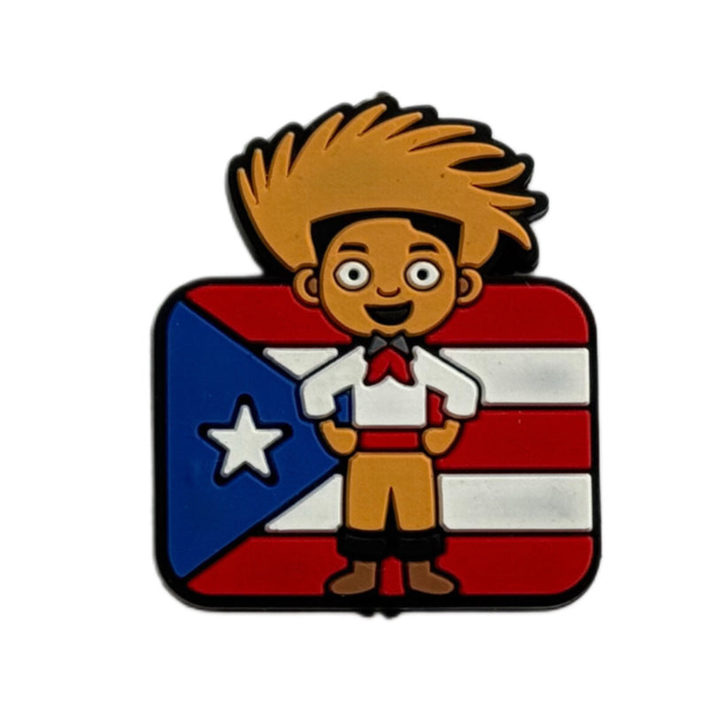 Flor de maga, Bandera, Jibaro, Coqui, Puerto Rico, Silicona, Beads